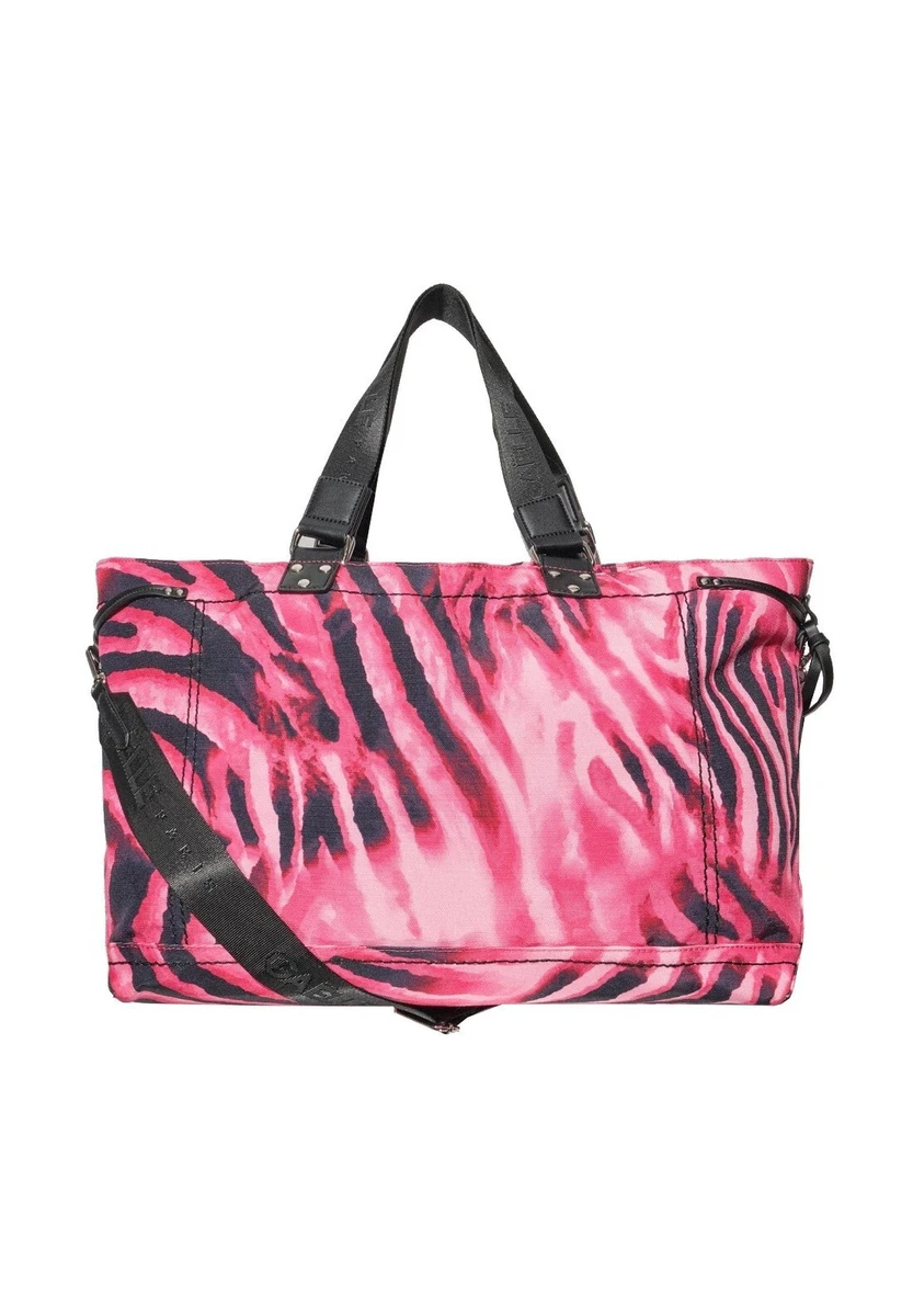 Borsa mare Gaelle Paris maxi shopper in canvas stampa tie dye GBBDA660 rosa