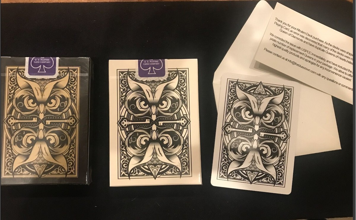 Altruism Playing Cards Deck Set Blue Crown New Snow Owls Rare | eBay