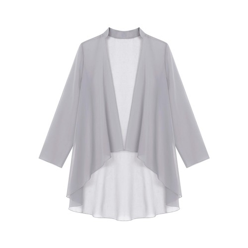 Lady Open Front Chiffon Cardigan See-through Bolero Shrug Crop Top Evening Party - Picture 101 of 466