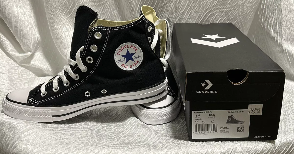 Converse Chuck Taylor All Star High Top Black Men 8.5 Women 10.5