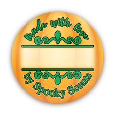 144 Personalised Stickers Wax Melt Halloween Candle Scent Sweet Cone Labels 30mm