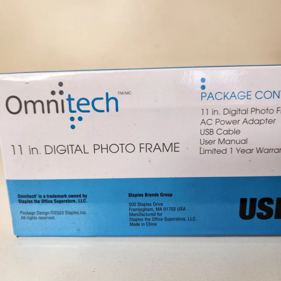 NEW Omnitech 11 Inch Digital Photo Frame Wood Frame NIB - Image 3 of 4