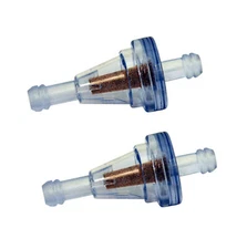 Outlaw Racing Clear Inline Gas Fuel Filters Motorcycle Scooter ATV 1/4" (2 Pack)