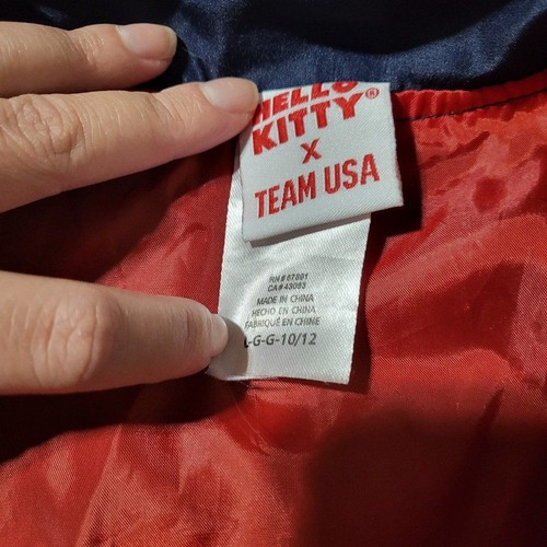 Sanrio Hello Kitty x Team USA Olympics Track Zip Up Girls Long Sleeves Jacket L - Picture 4 of 9