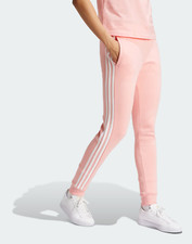 Adidas Women Essentials 3-Stripes Fleece Pants, Pink, Size M/L, New with tag