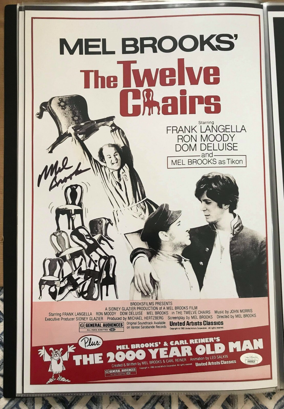THE TWELVE CHAIRS MEL BROOKS SIGNED 11X17 JSA CERTIFIED C05 eBay