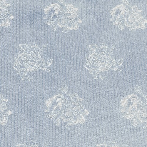VTG Brocade Jacquard Tapestry Upholstery Fabric Blue Roses Remnant