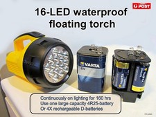 Powerful 16 Led Torch Waterproof Use 6V 4R25 ...