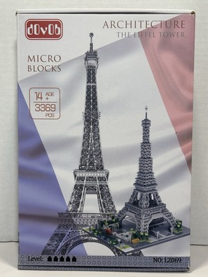 d0v0b Architecture Eiffel Tower Micro Blocks Set, 3D Puzzle Toy