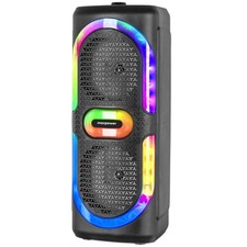 Max Power MPD6D 6.5" Bluetooth Karaoke Speaker, LEDs, Dual Woofers Microphone