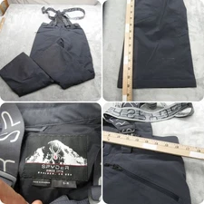 Spyder Snow Pants Men Small Gray Sentinel GoreTex Bib Waterproof Suspender 32x30