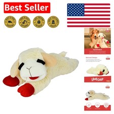 Squeaky Jumbo Lamb Chop Plush Toy - Perfect Cuddly Companion for Large Dogs