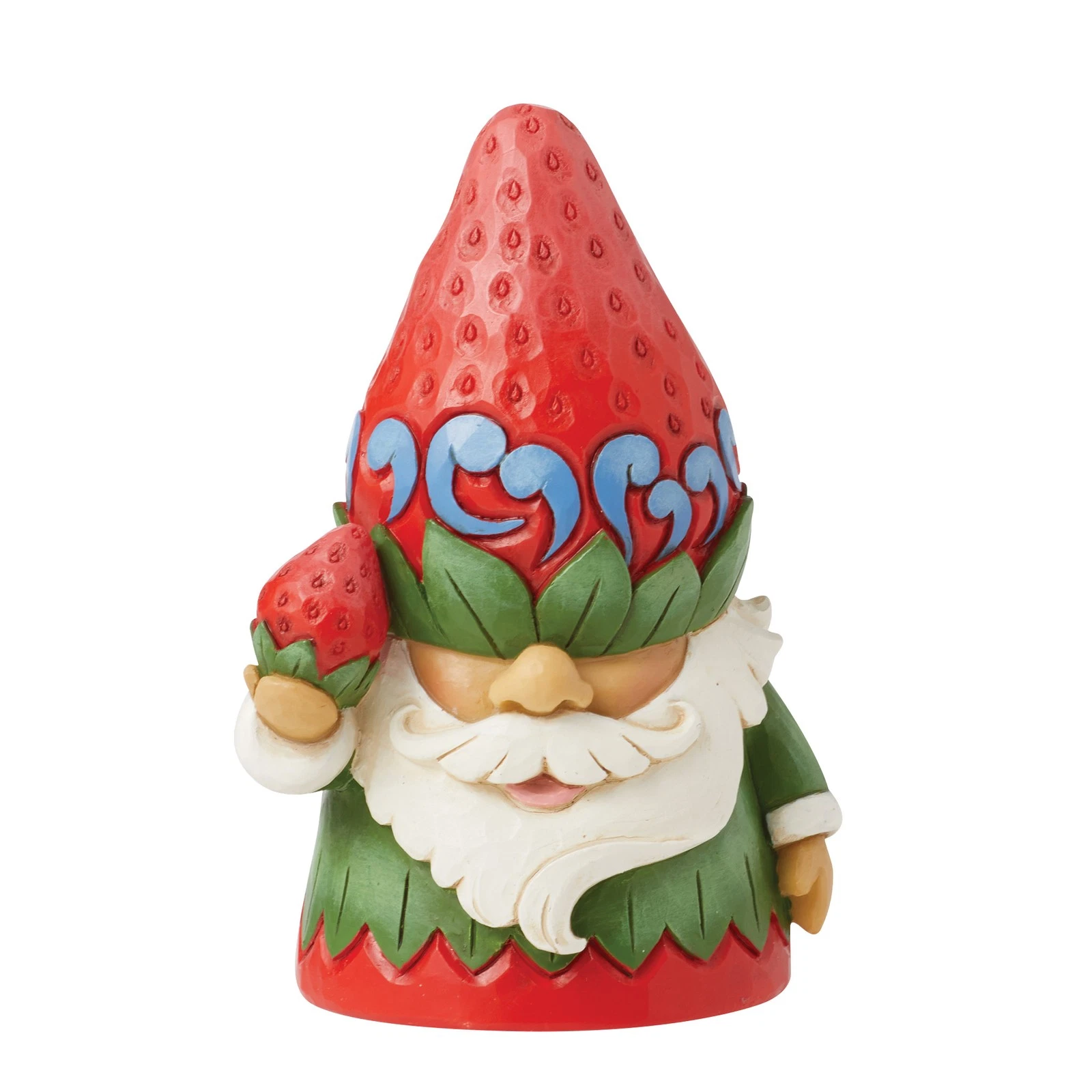 Enesco Jim Shore Heartwood Creek Gnome with Strawberry Hat Figurine 3.86 Inch