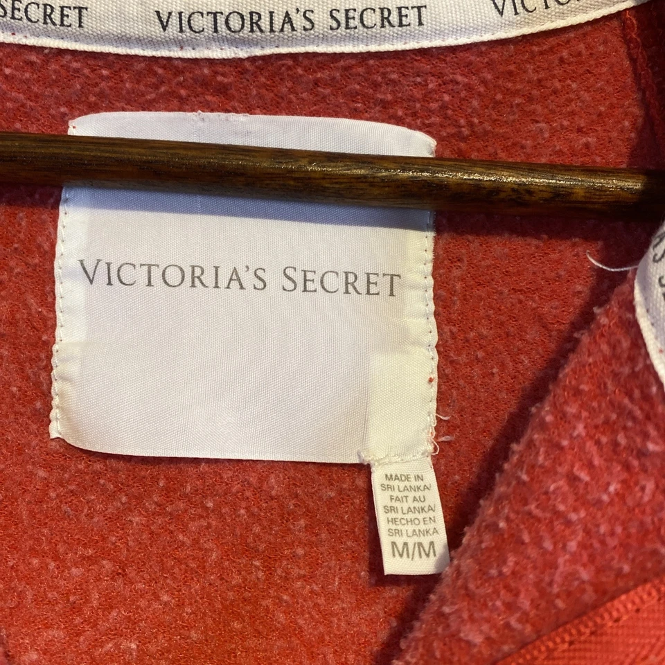 Sudadera con Capucha Victoria’s Secret Angel Wing Talla M Coral Rojo Dorado Lentejuelas Y2K Athleisure Foto 4 de 4