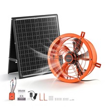 Vevor Gable Mount Fan 12 Inch Solar Attic Vent Exhaust Fan Carbon Steel 900 Cfm