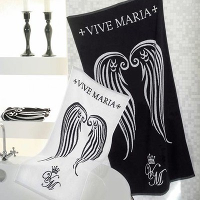 Frottee Duschtuch oder Handtuch cm Weiß Schwarz Vive Maria Forbidden Lingerie