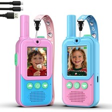 Video Walkie Talkies for 2 Pack   Rechargeable Walkie Talkies Intercom Toys f...