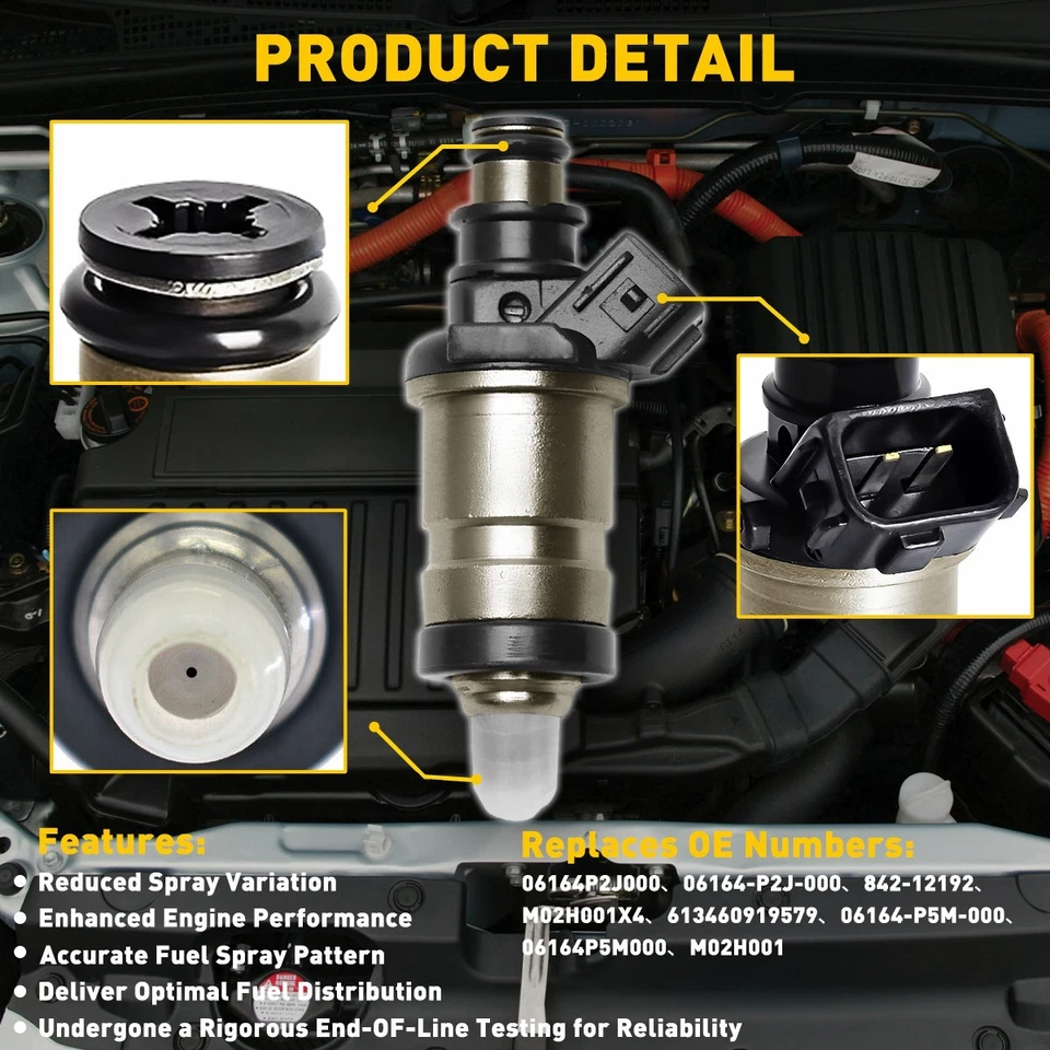 Juego de 4 inyectores de combustible para 1996 1997 1998 Acura RL 3,5 L/TL 3,2 L accesorios de coche Foto 4 de 4