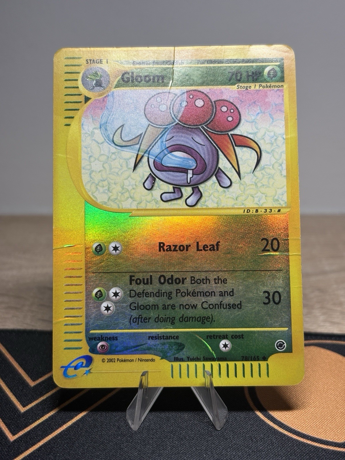 Gloom 78/165 Expedition E Reader Series Pokemon Vintage Reverse Holo Card HP