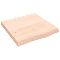 Wandregal 60X60X6 Cm Massivholz Eiche Unbehandelt