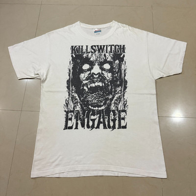 RARE Killswitch Engage Vintage T-Shirt Full Size Napalm Death White PA7266