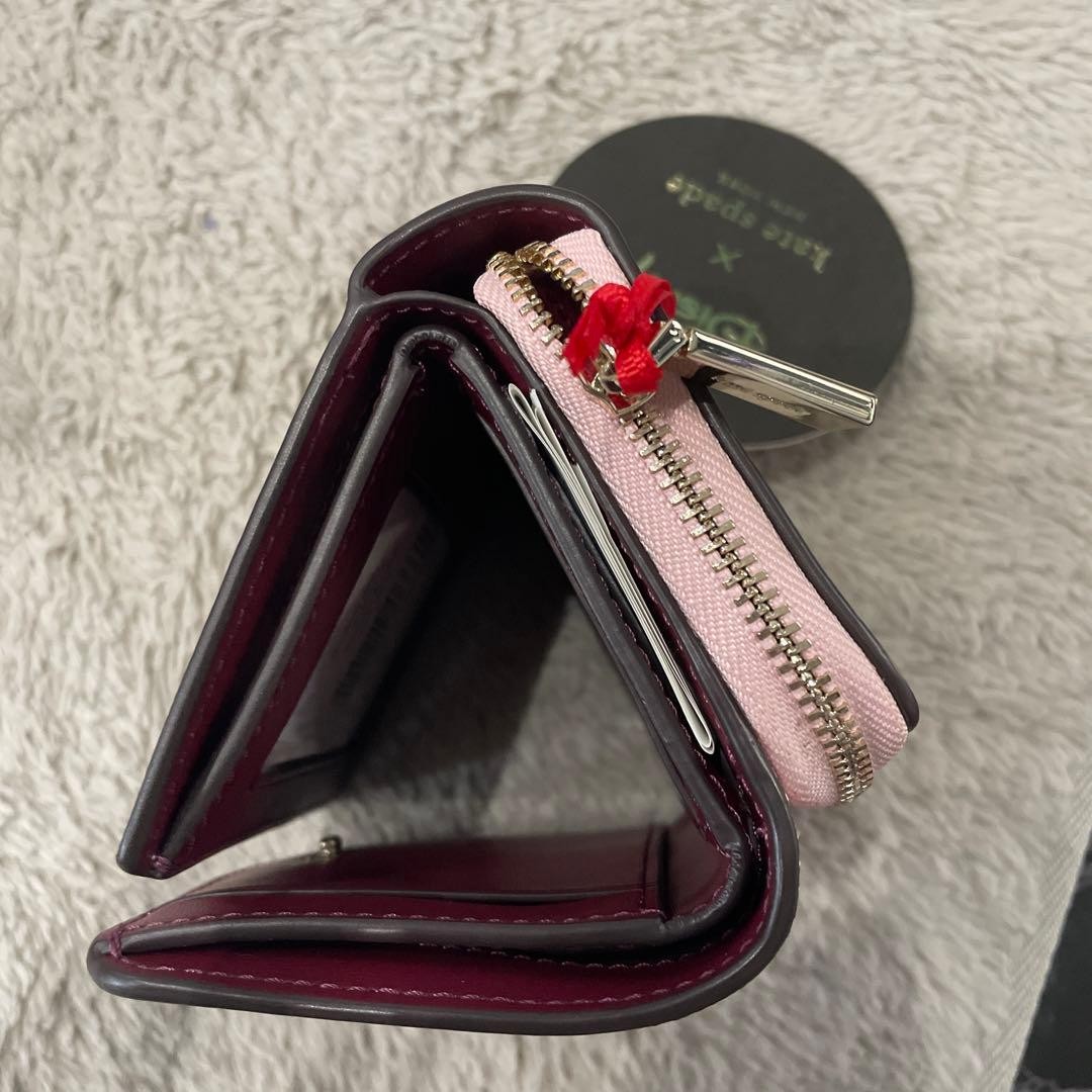 Kate Spade Daisy Duck Pink Tri-fold Wallet Used Unused Japan thumbnail 10