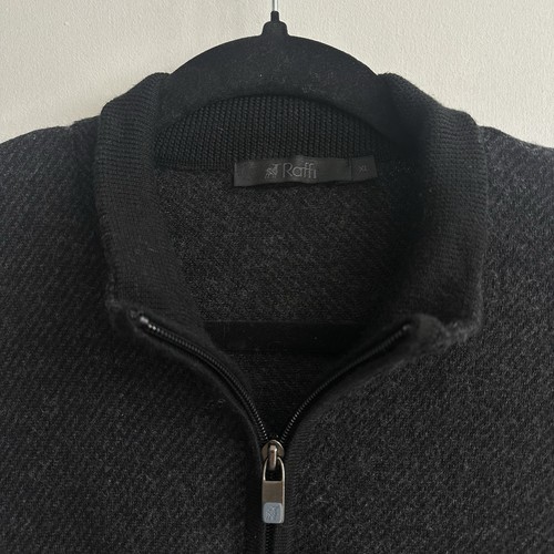 Suéter Pullover $215 RAFFI 100 % Lana Merino Extra Fina Tejido Suave 1/4 Cremallera XL - Imagen 2 de 12