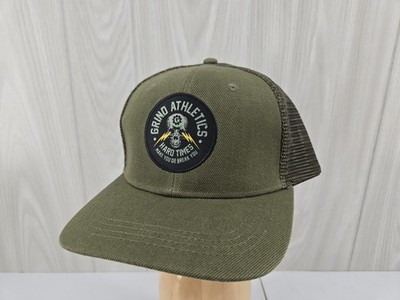 Grind Athletics Hard Times Makes Or Breaks You Snapback Green Mesh Hat