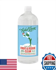 Rebel Green Fruit & Veggie Wash - Natural Produce Cleaner for Pesticide Removal