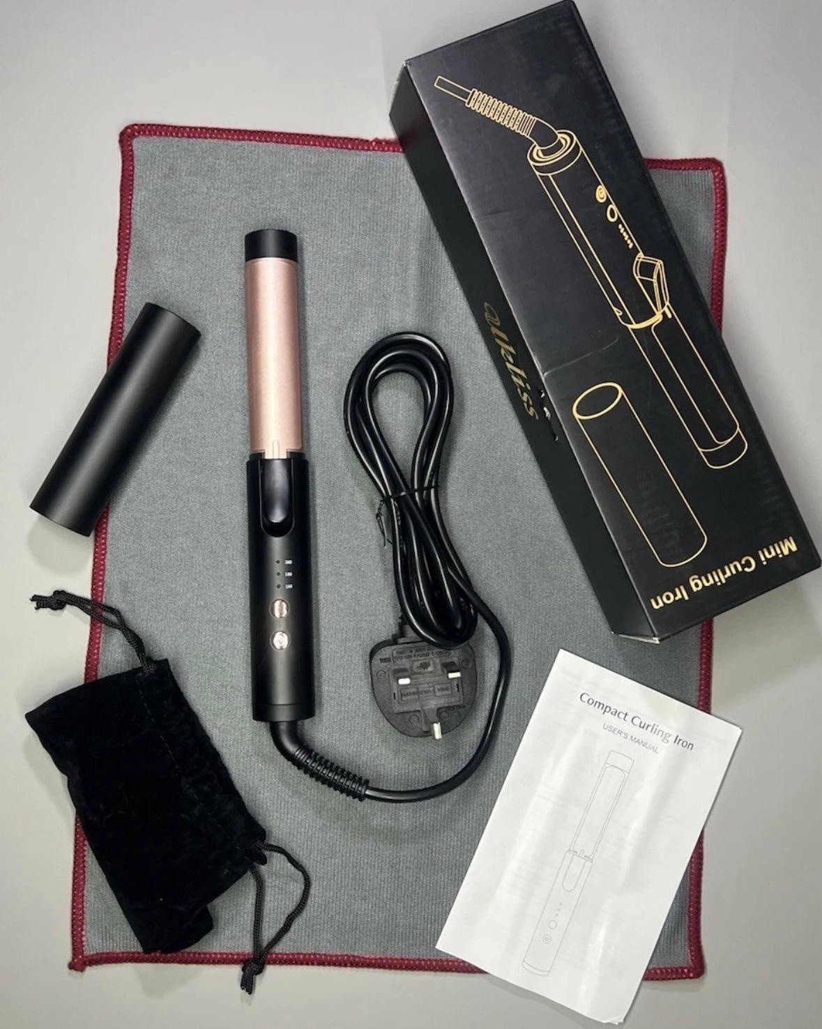 Hair Curling Wand Tongs Small Curler 25mm Fast Heating Travel Ready Waver 200C
