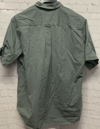 Eddie Bauer Men's Tall Large TL Olive Shirt Short Sleeve Button Up - Picture 5 of 5