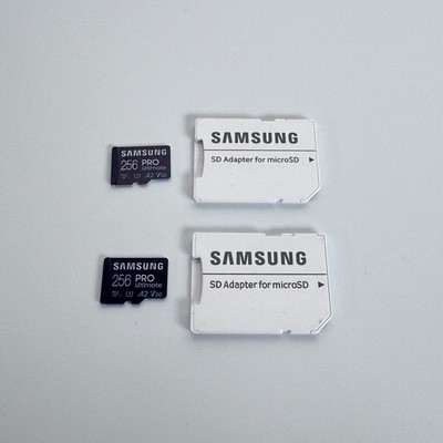 Two Samsung PRO Ultimate 256GB microSDXC Memory Card + SD Adapter (MB-MY256S)