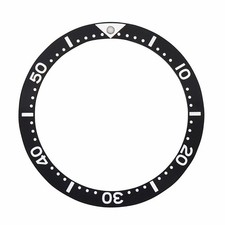 BEZEL INSERT FOR SEIKO DIVER WATCH SIZE 38.50MM X 31.50MM BLACK
