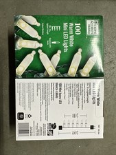 2 Pack Home Accents Holiday 100ct Warm White LED Mini String Lights 28FT 10IN
