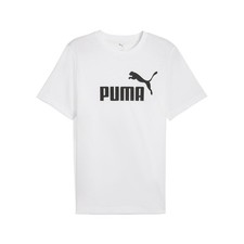 PUMA Essentials Logo Crew Neck Short Sleeve T-Shirt Mens White Casual Tops 68253