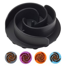Slow Feeder Dog Bowls Insert, Animire Soft Silicone Eating S, Black 