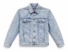 Vintage 90s Club House Womens Small Light Wash Denim Jean Jacket Size XL