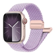 Magnetic Braided Loop Apple Watch Band 38-45mm Elastic Nylon Strap