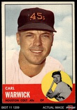 1963 Topps #333 Carl Warwick Colt 45s 2 - GOOD