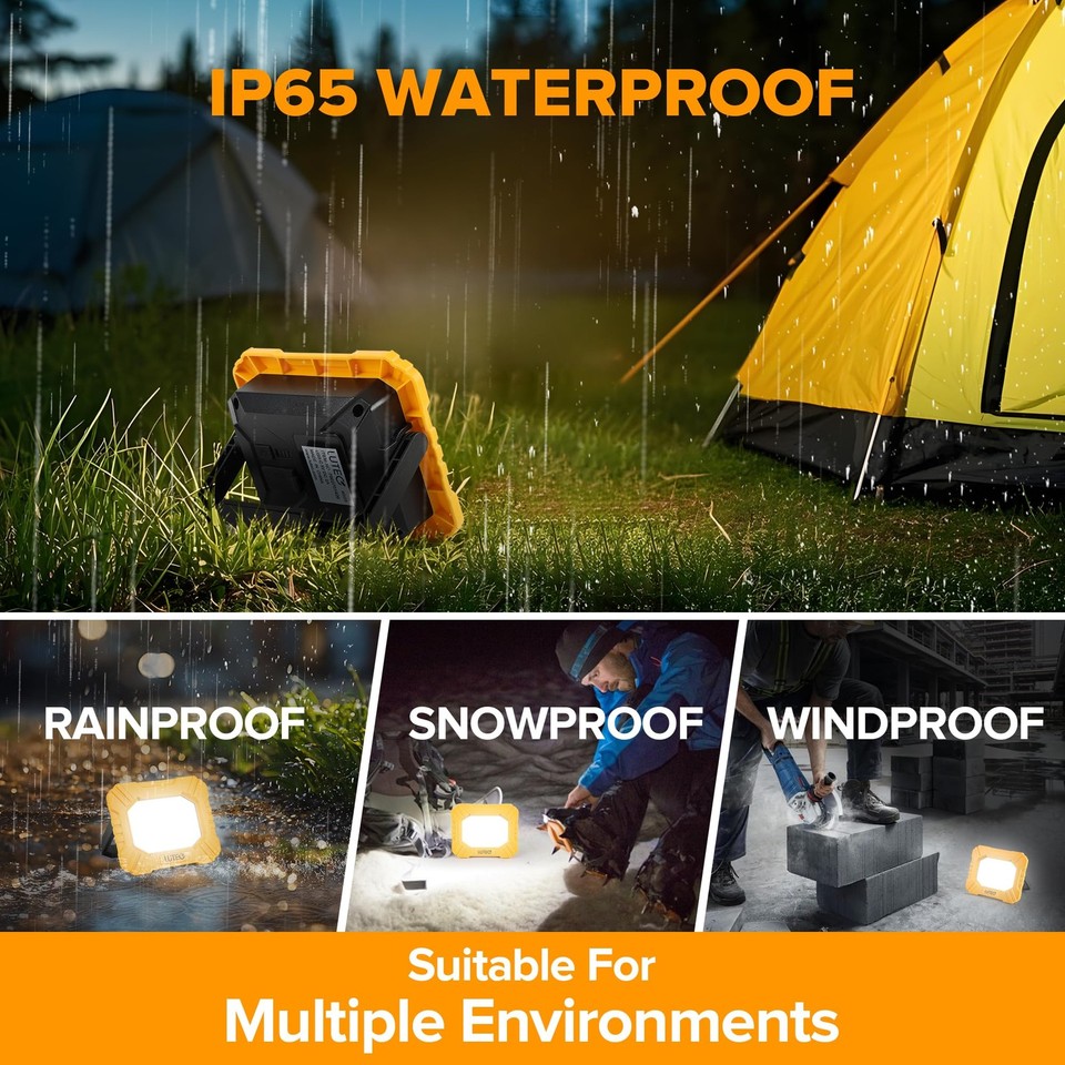 3500LM LED Work Light, Rechargeable Magnetic Work Lights with Stand ...