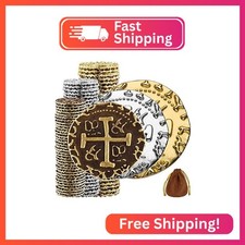 Metal Pirate Coins 102 Pcs, Fake Pirate Treasure Coins, Toy Gold Doubloons