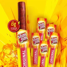 Slim Jim Snack Sticks – Smoked Meat Sticks – Fresh Wrapped – Choose 5,20, 50 Ct