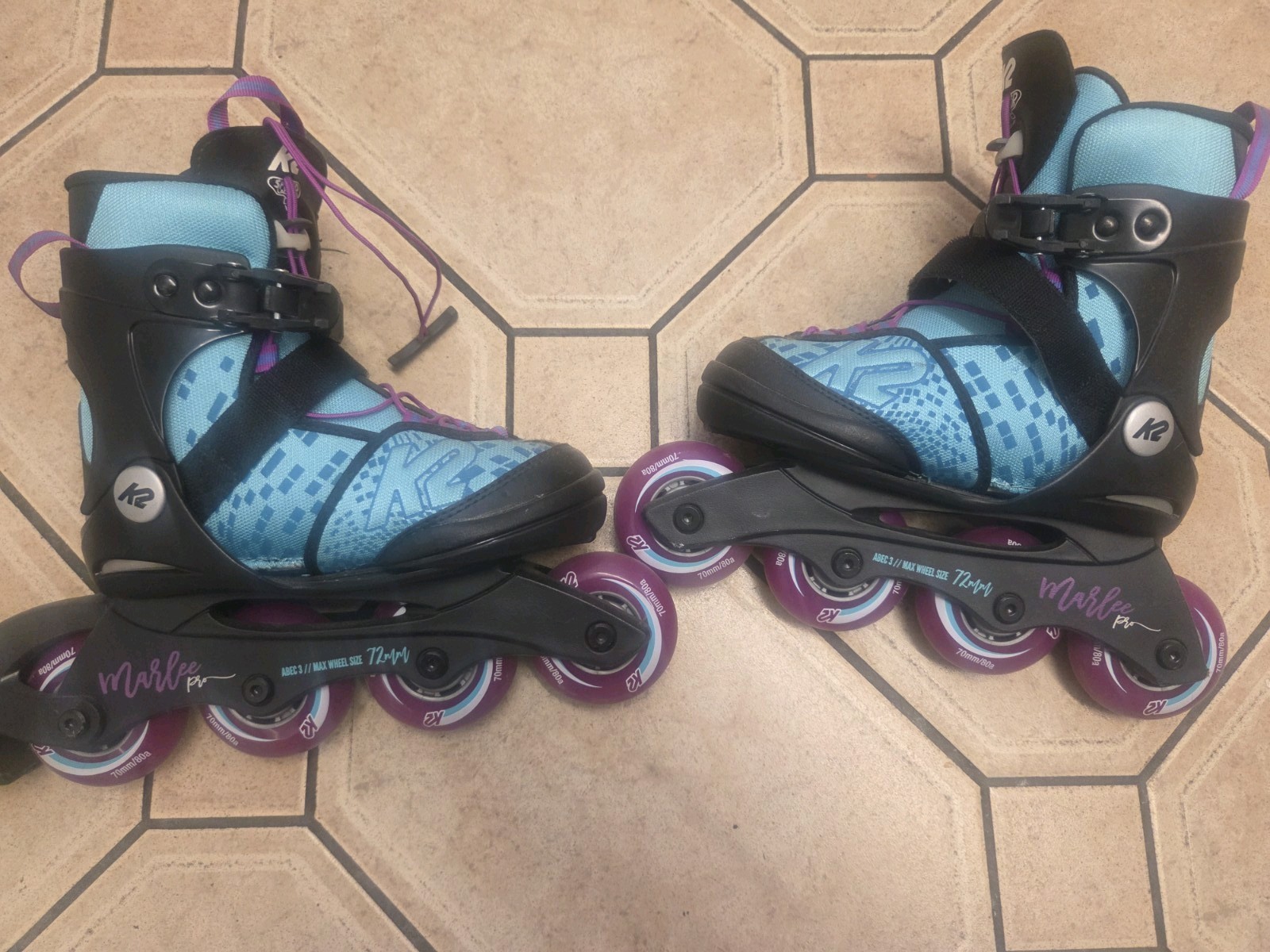 K2 MARLEE PRO Kids Inline Skate light blue/purple Adjustable