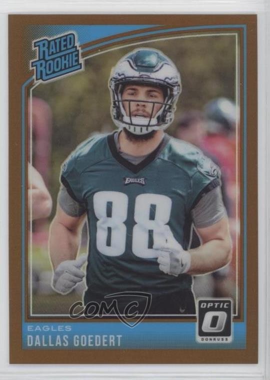 2018 Donruss Optic Rated Rookie Bronze Prizm Dallas Goedert #197 3n1
