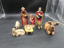 Nativity Celluloid Hard Plastic 6" Incomplete Set 7pc