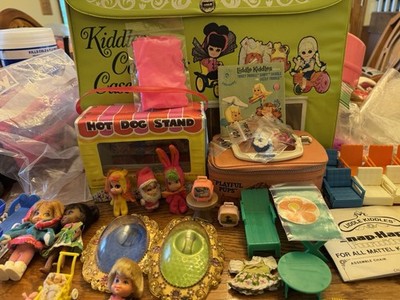 Huge Lot Liddle Kiddles Case, Snap Happy Furniture, Dolls, Lockets, So Much More