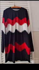 H&M Damen Pullover Schwarz Rot Weiß Gr. 42 N...