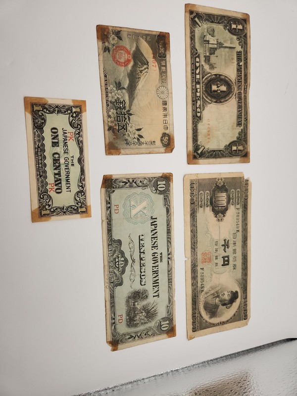 Lot of 5 Vintage Japanese Paper Currency Lot #2