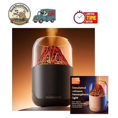 Ultra Quiet 300ml Volcano Humidifier with Two Mist Modes - Perfect for Travel