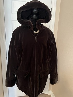 White Stag Fuzzy Brown Plus Size Women s Jacket Size 2XL 18-20